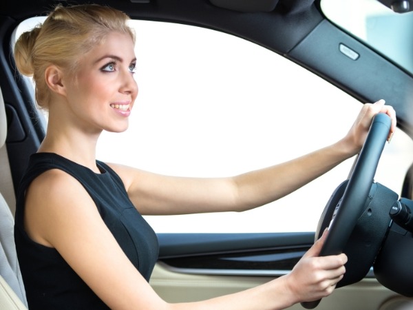 Woman Driving a Car